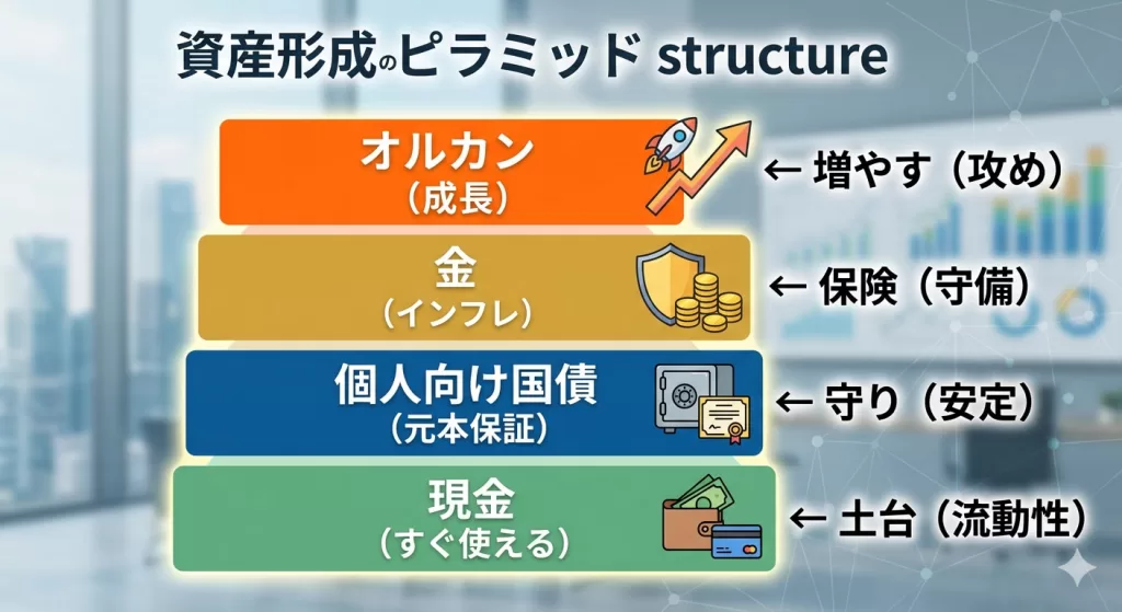 資産構造をピラミッドで考える